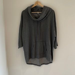 Dark grey cowl neck sweatshirt